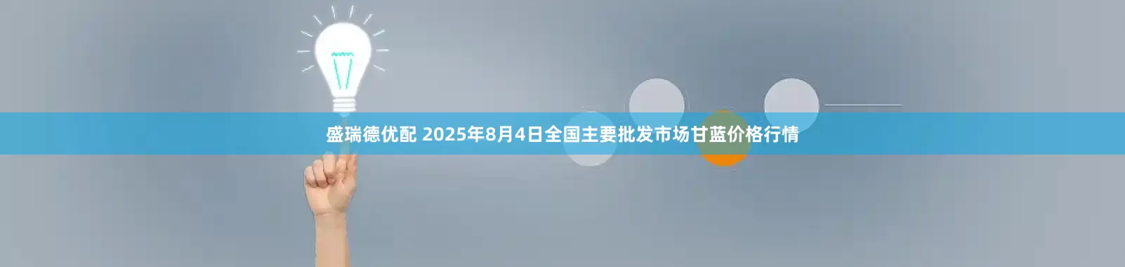 盛瑞德优配 2025年8月4日全国主要批发市场甘蓝价格行情